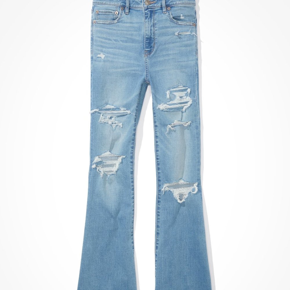 AE Next Level Ripped Super High-Waisted Jean